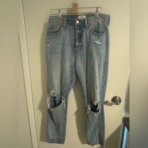 Pistola Keaton High Rise, Faded Distressed Blue Denim Jeans